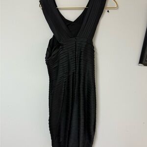 Elegant Black Pleated Dress